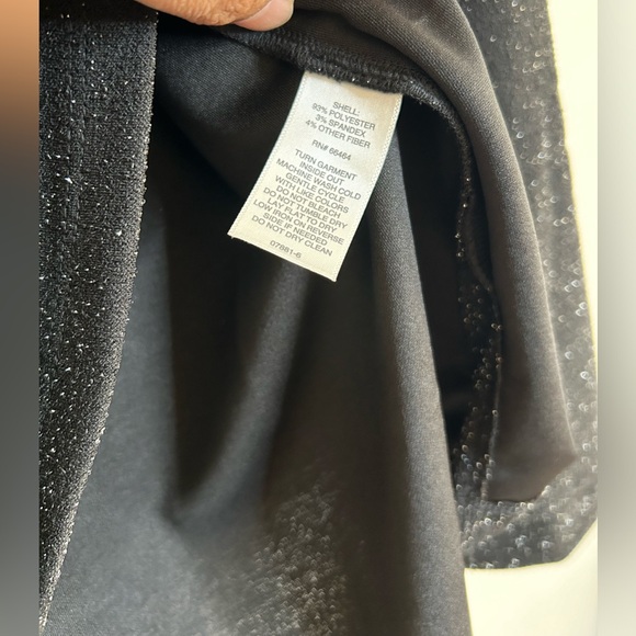 NWT - Long Sleeve V’Neck Sweater- Color Black with “Sparkle” - Picture 2 of 4